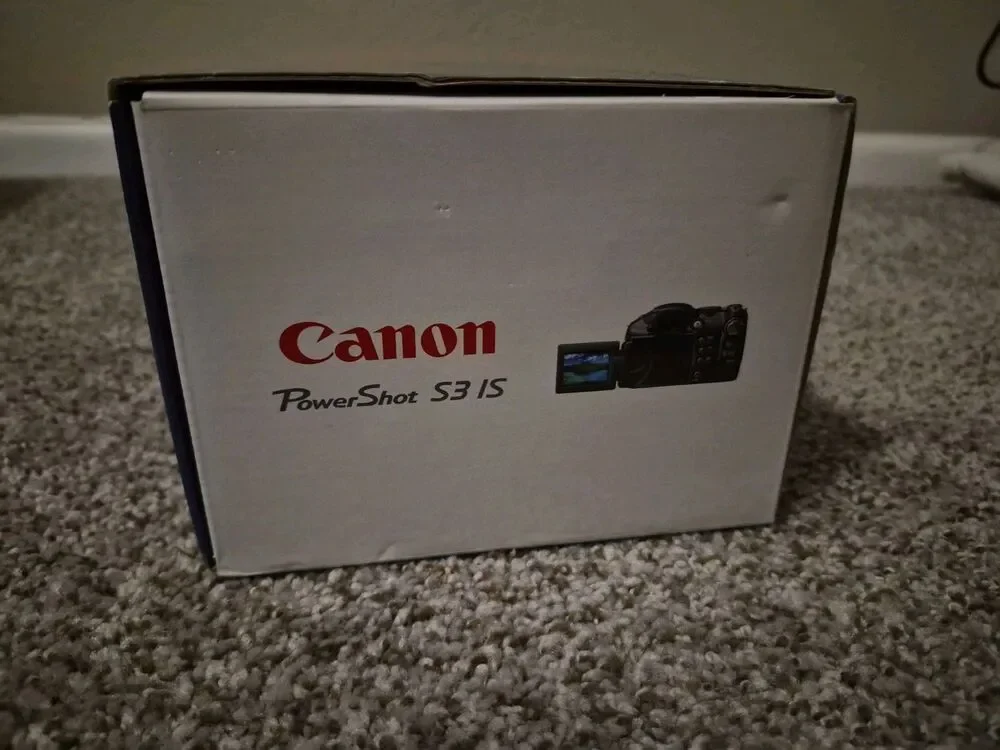 Canon PowerShot S3 IS Digital Camera Box - As Is! Parts or Repair